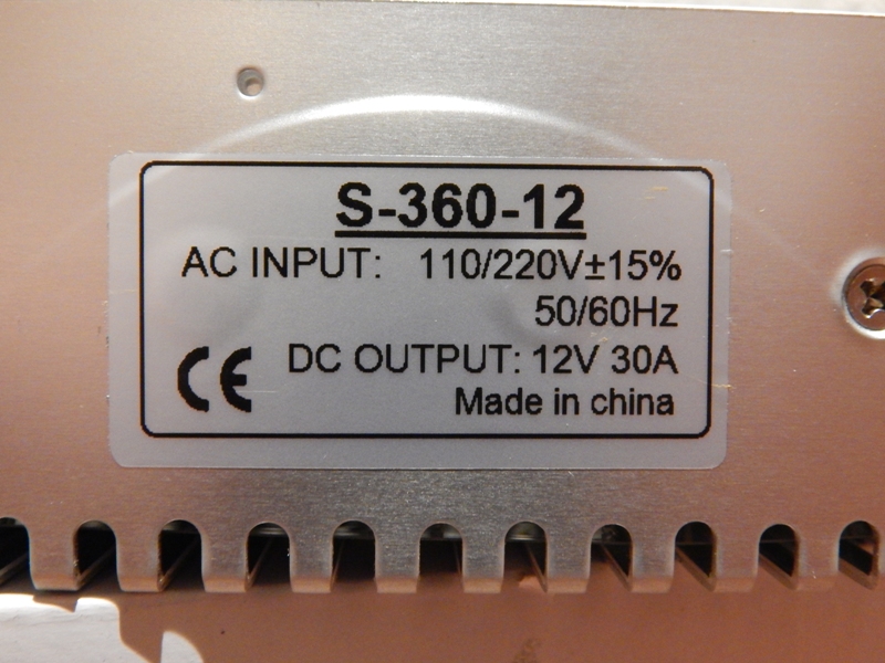 The sticker with specified ratings of a PSU.