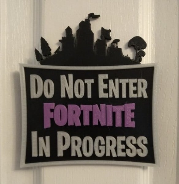 Image of Fortnite Props to 3D Print: Fortnite Door Sign