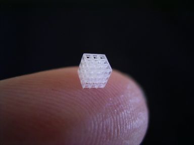 3D printed cube with a complex inner structure