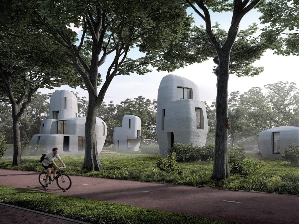 Concept 3D printed houses by Eindhoven University of Technology.
