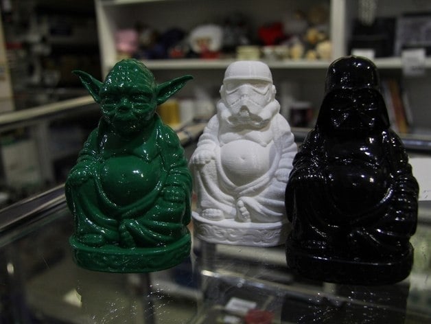Yoda pays homage Buddha in this creative print.