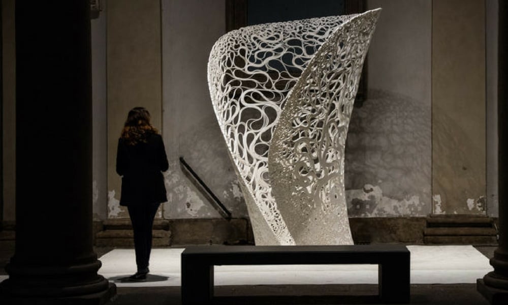 A 3D printed sculpture.