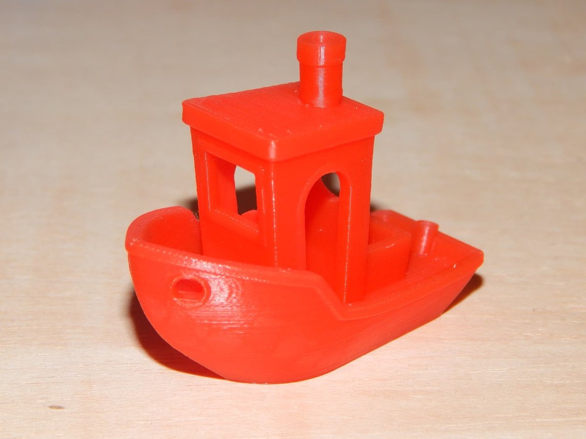A full-frame photo of the Benchy.