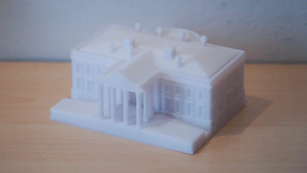 The White House model was printed at 45 mm/s on the i3