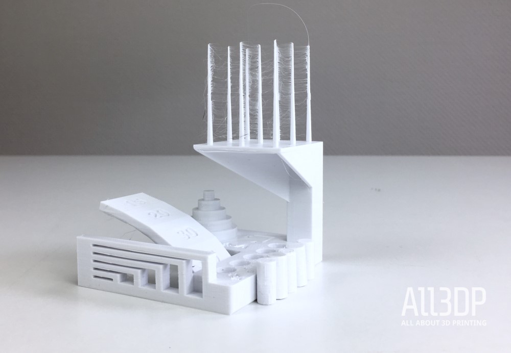 It's a little stringy, but the Prusa i3 MK3S scored 24.5 out of 30 on the Autodesk Kickstarter test. (Source: All3DP)