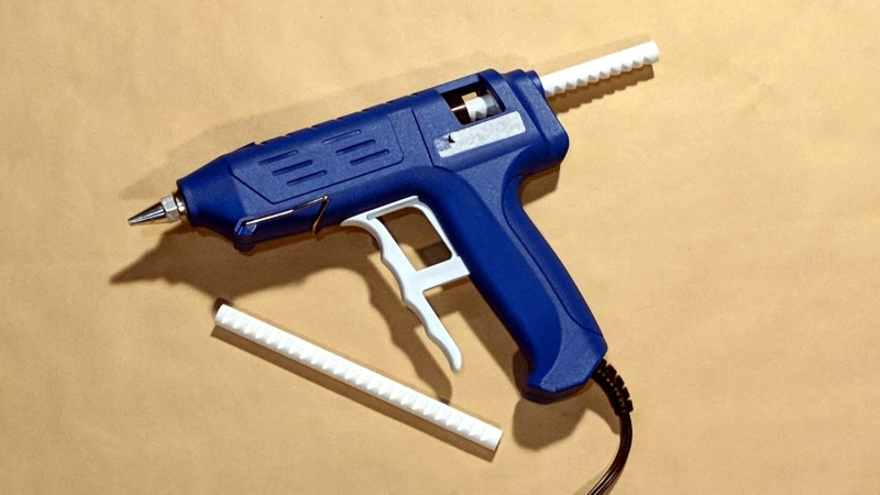 Whether used with glue or 3D printed PLA sticks, the glue gun will become your best friend