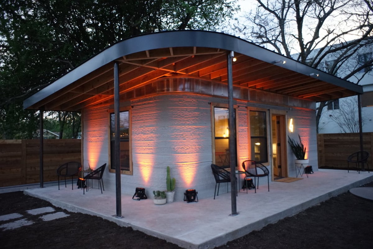 The first fully-permitted 3D printed house in the US.