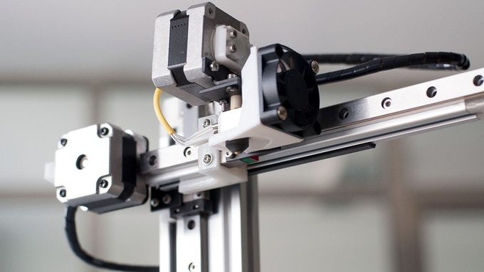 The Cetus 3D printer with linear rails.