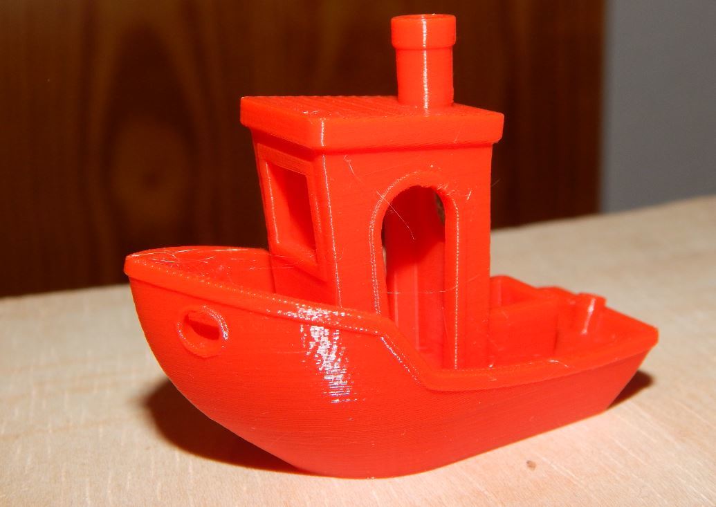 Our 3DBenchy in MH Build Red PLA