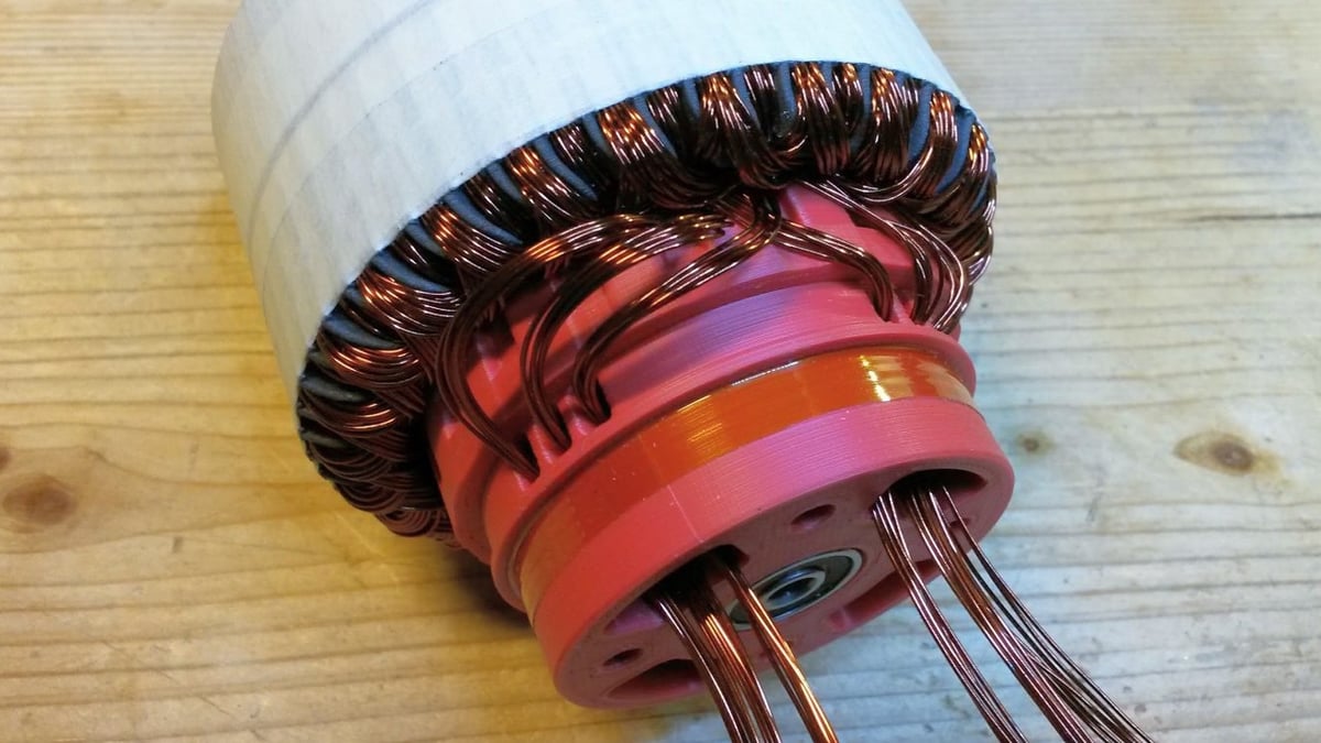 3d printed Halbach array brushless DC electric motor.