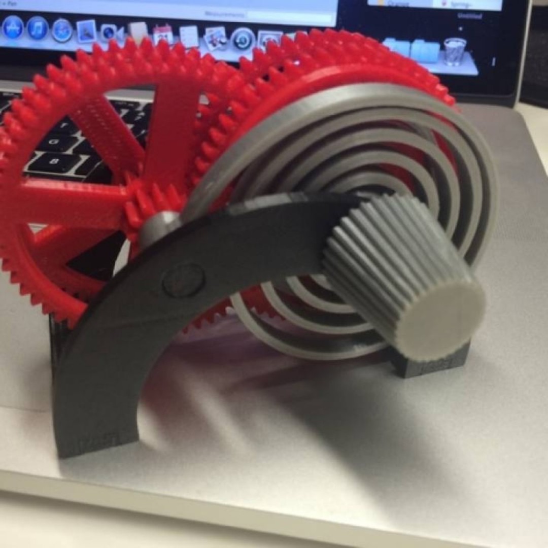 A 3D printed motor with spring Mechanism.