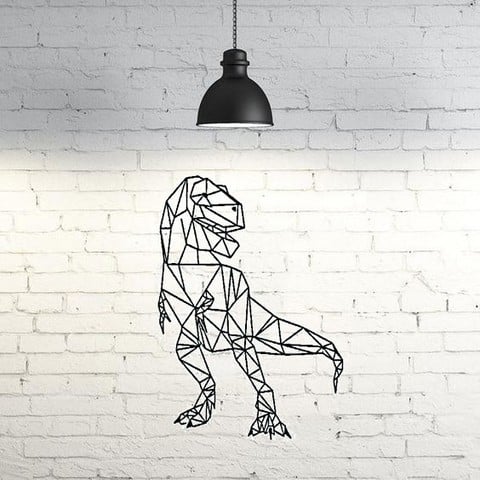 A low-poly T-Rex wall sculpture.
