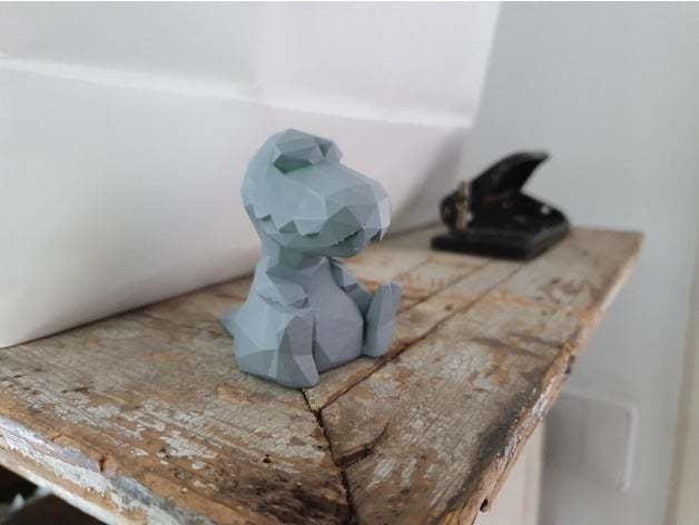 This low poly 3D printed T-Rex will guard your home well.