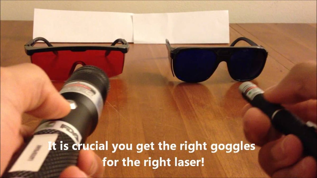 Choosing laser goggles.