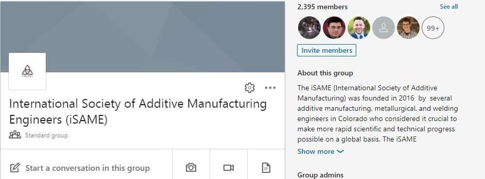 The iSAME group on LinkedIn