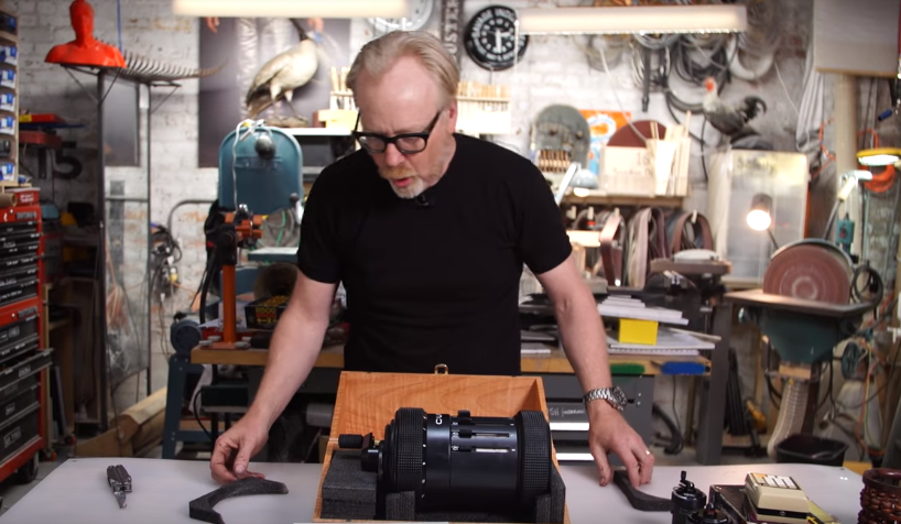 The MythBusters hero putting together the Curta calculator.