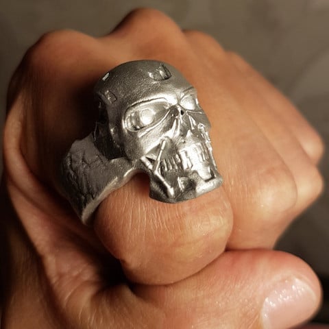 This Terminator ring is meant to be printed on a high-resolution SLA printer.