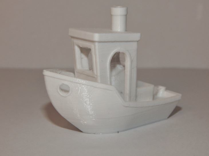 Another angle shows off how well our 3DBenchy came out.