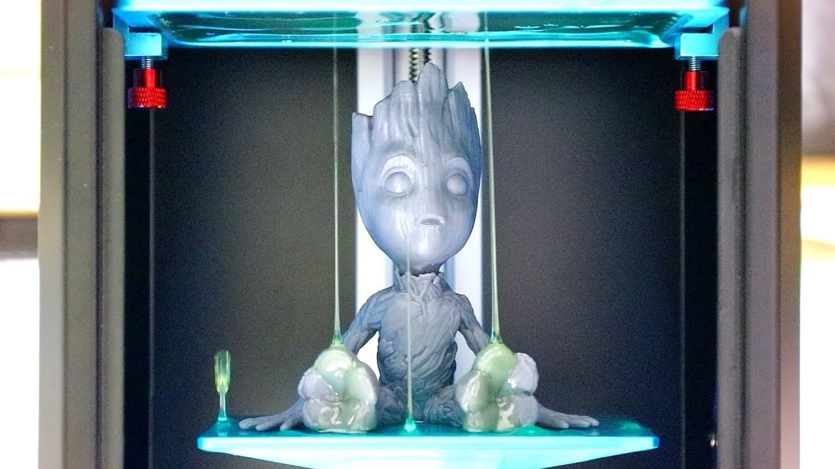 Groot figure, printed on the Anycubic Photon