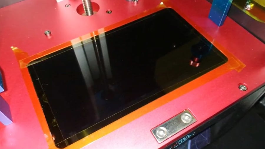 The Photon's LCD screen protected by Kapton tape