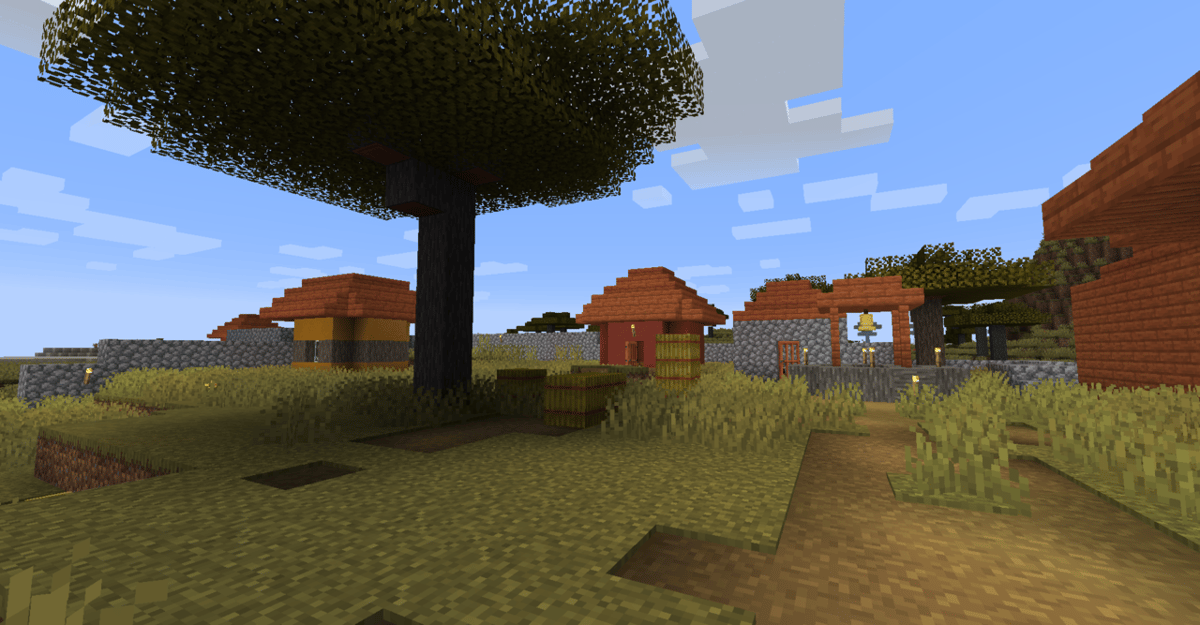 Screenshot of the village