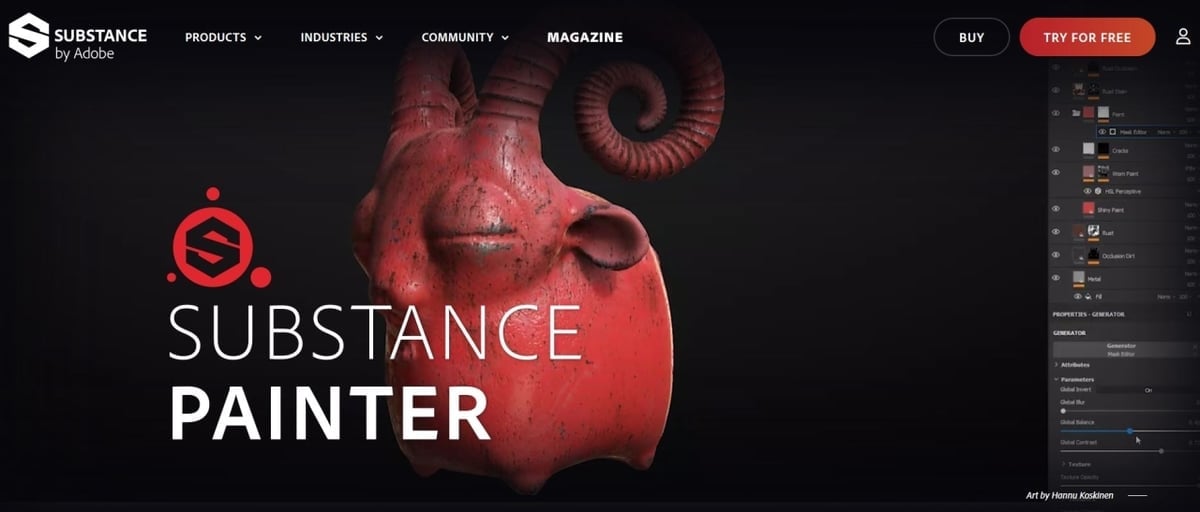 Substance Painter's main page