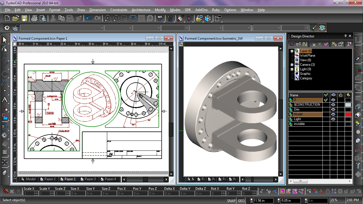 TurboCAD is a laser cutting software that lets you copy designs with ease