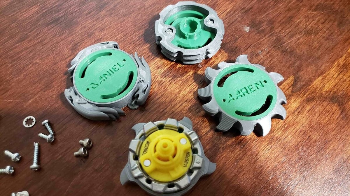 Littlefiver's Beyblades are customizable