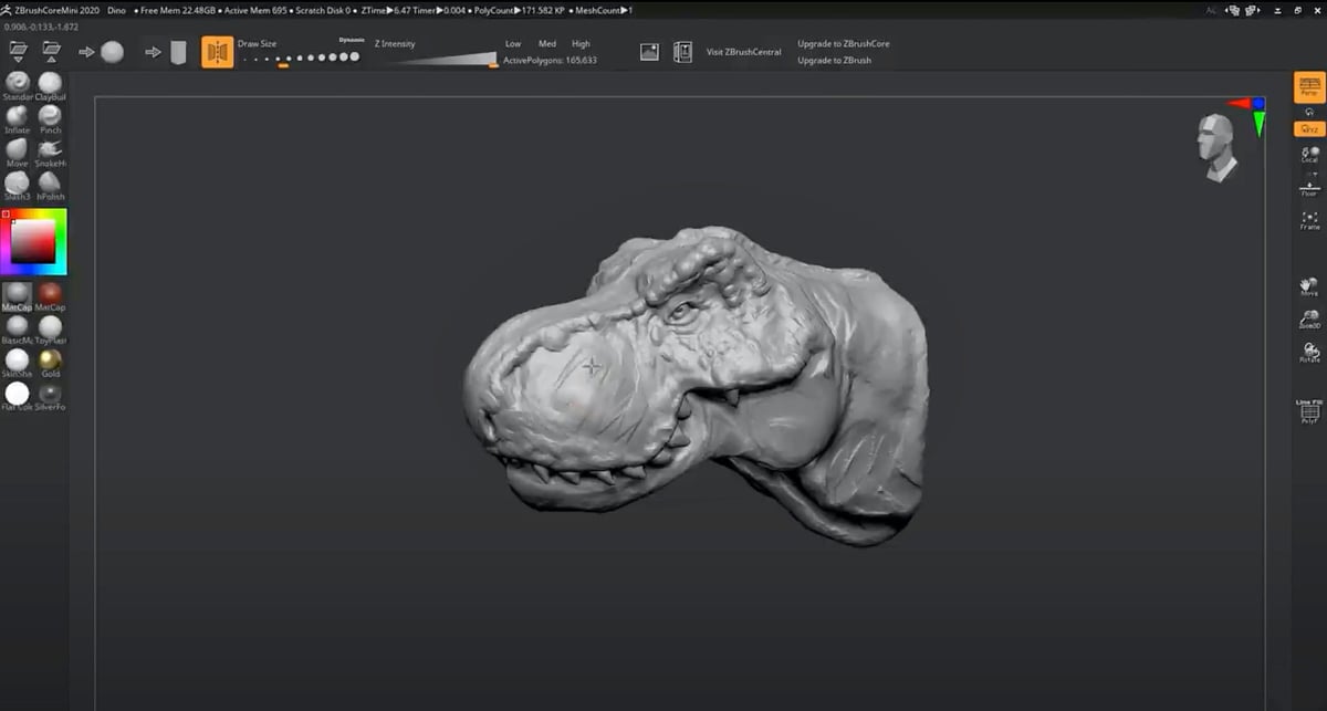 Imagen de Modelado 3D: programa de diseño 3D gratis para principiantes: ZBrushCoreMini