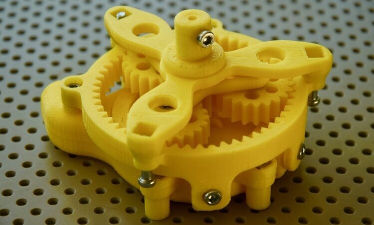 This planetary gear is a motor powered by water pressure