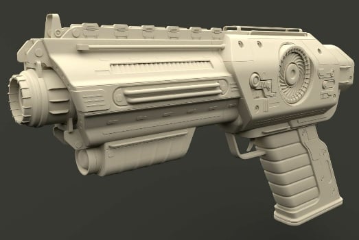 A sci-fi pistol