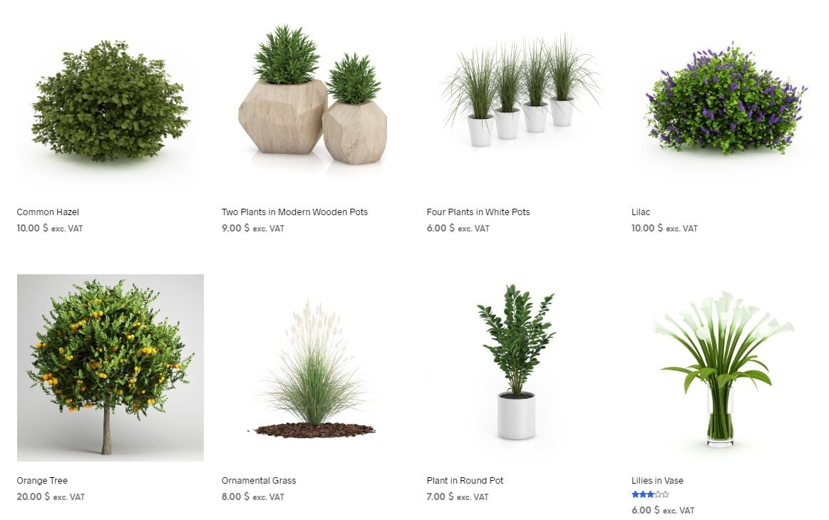 Simple and elegant 3D plant models