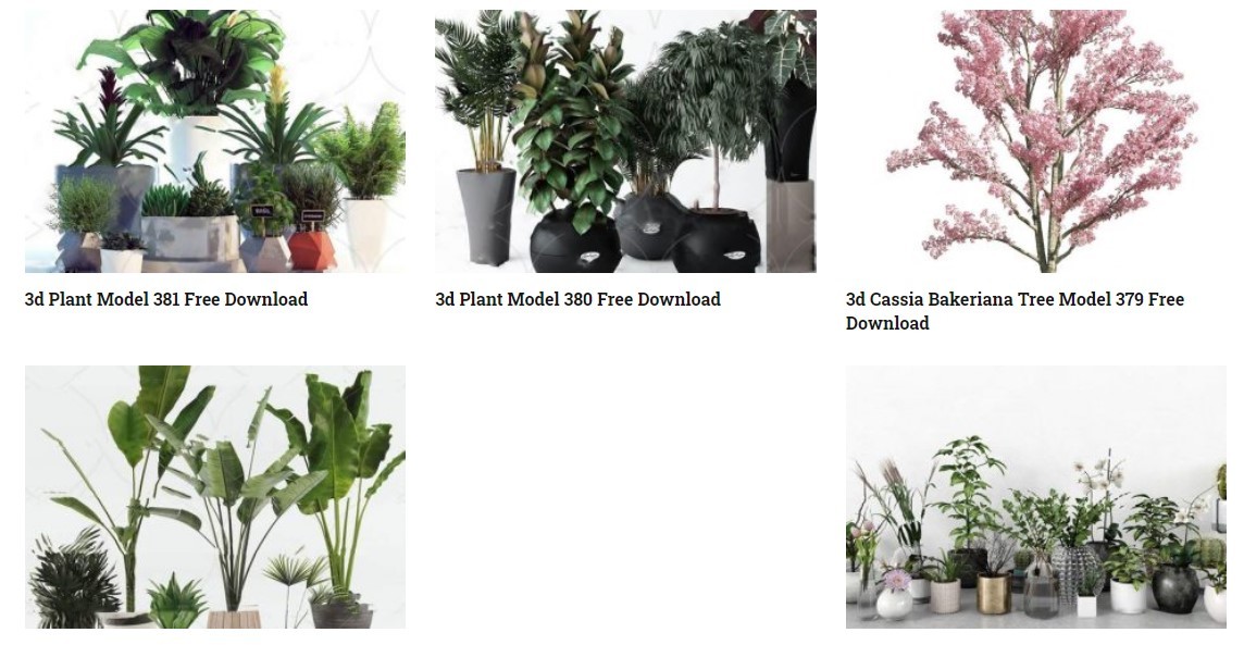 3D printed potted plants and trees