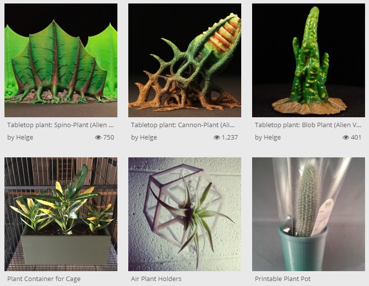 Unique and strange-looking 3D printed plants