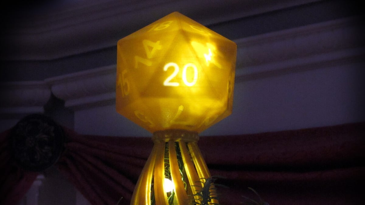 You won't fail your Christmas check with this 3D printable D20 tree topper