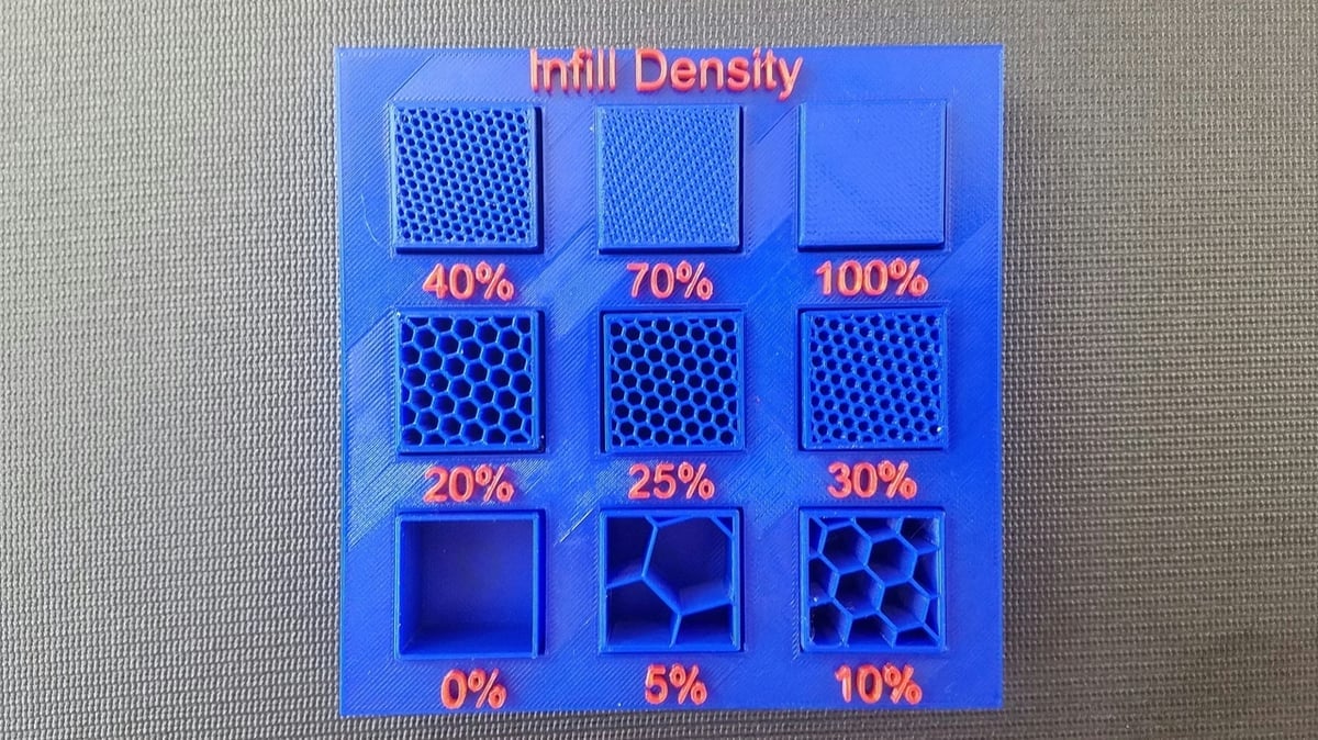 Infill density and shape can affect the final strength of a print