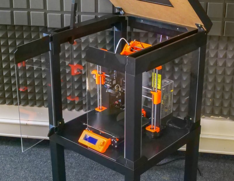 The Prusa Enclosure is an elegant and inexpensive approach to a printer enclosure