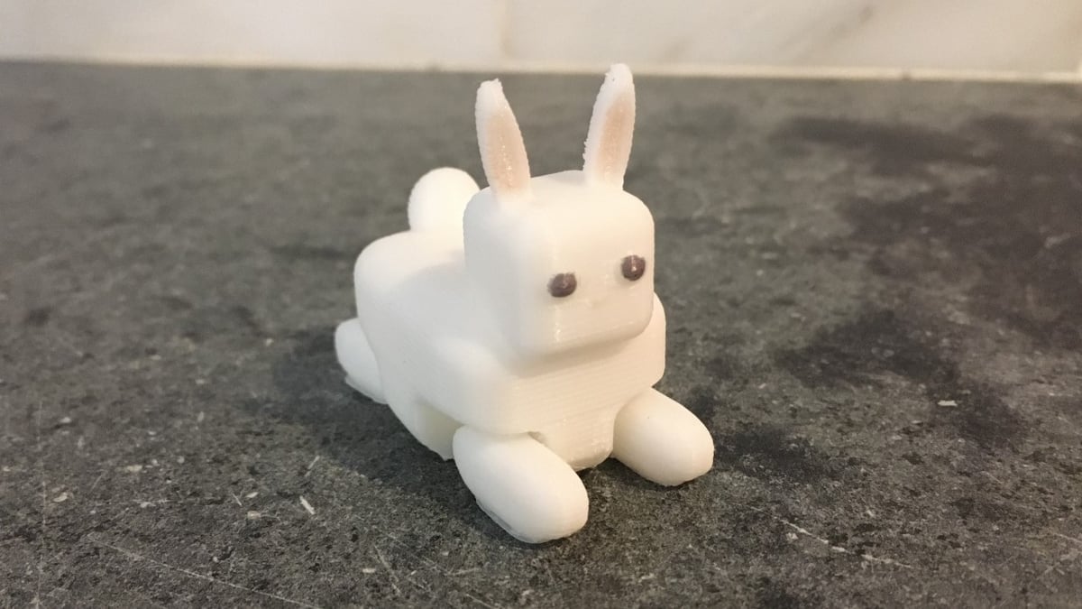 This bunny is part of a collection of similarly designed animals
