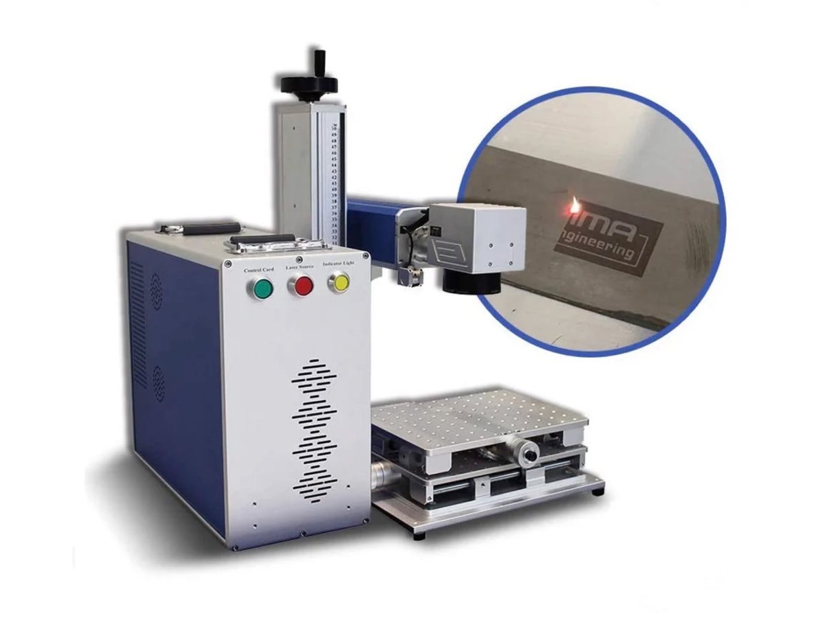 Máquina de grabado y marcado láser de fibra portátil profesional de alta  precisión para marcado de calidad superior
