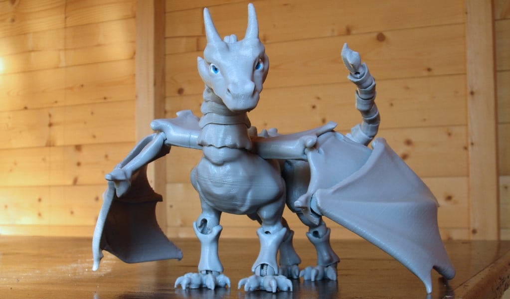 Dragon Dragon Toy Figurine With Movable Joints 3d Printed