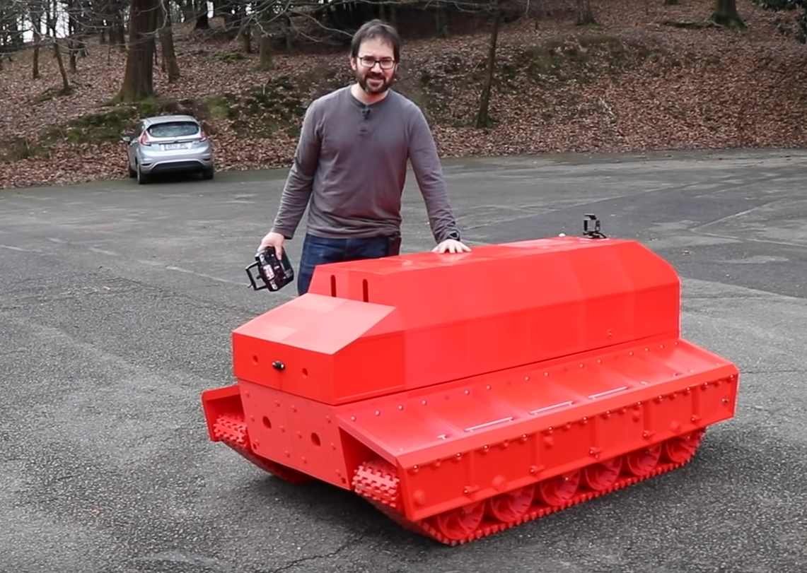 This tank is truly amazing in that a full-grown adult can ride in it without a problem