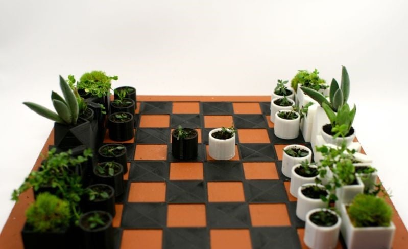 Your plants can be fun and useful with this 3D printable chess set