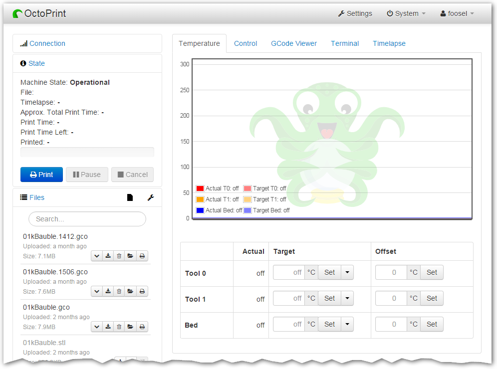 OctoPrint is a powerful tool to monitor your 3D prints