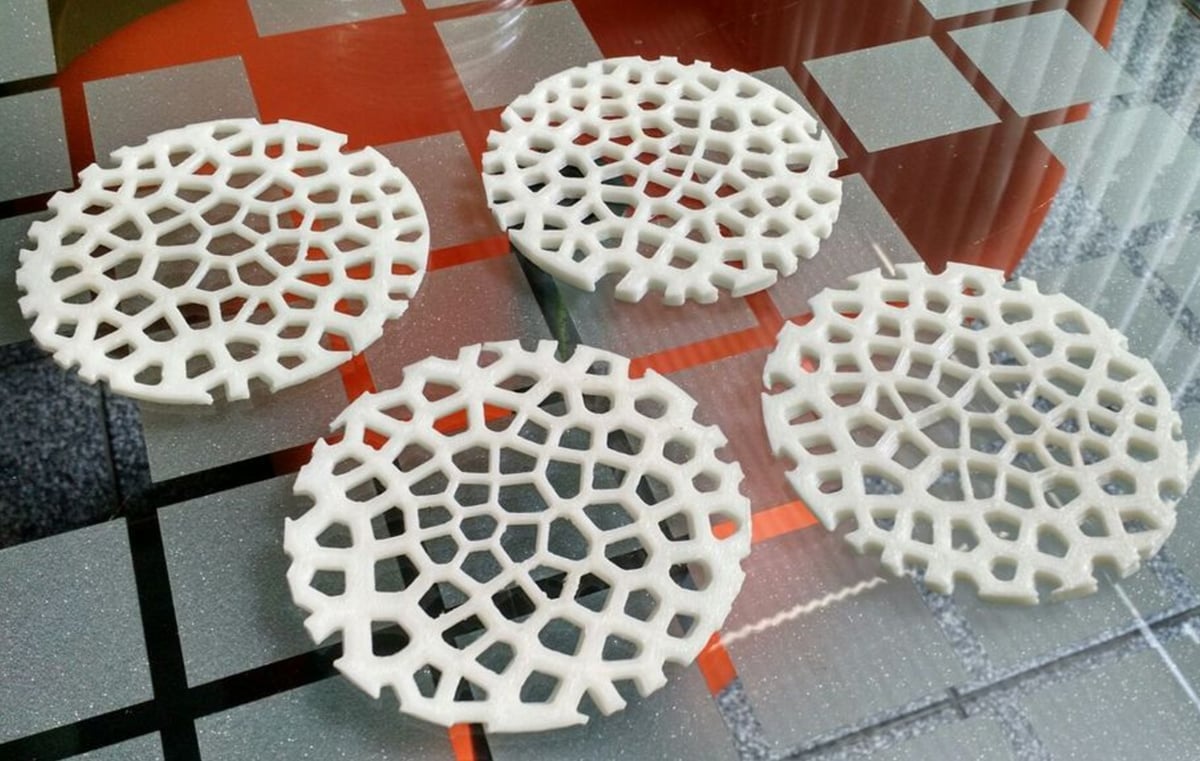 Voronoi coasters provide elegance to any table