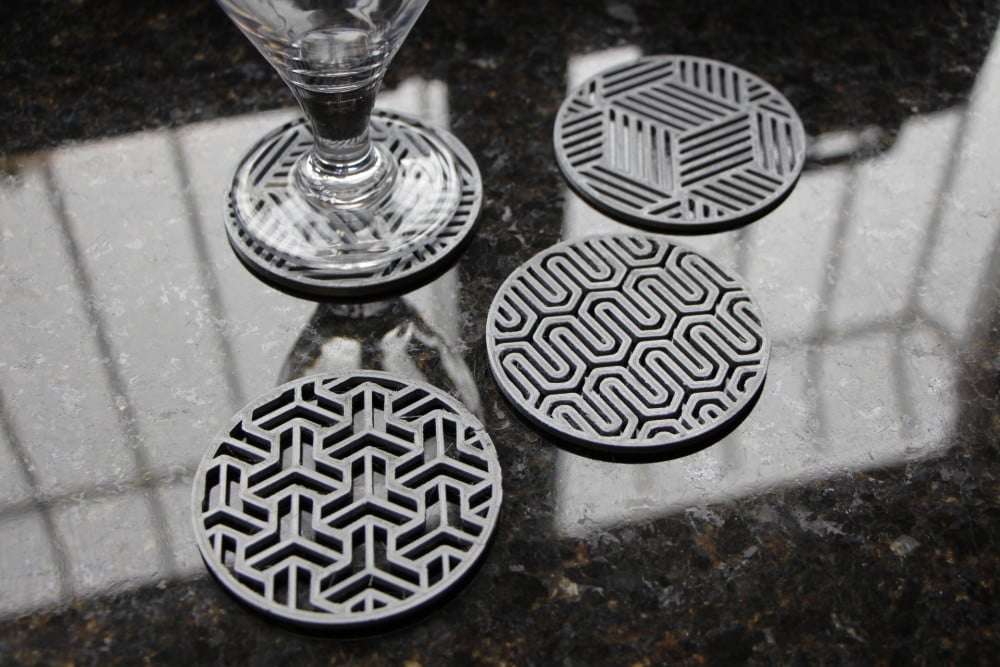 These geometric coasters will look great in any color