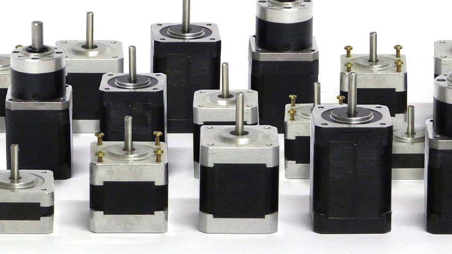 Stepper motors are categorized by standard sizing indicating their faceplate diameter