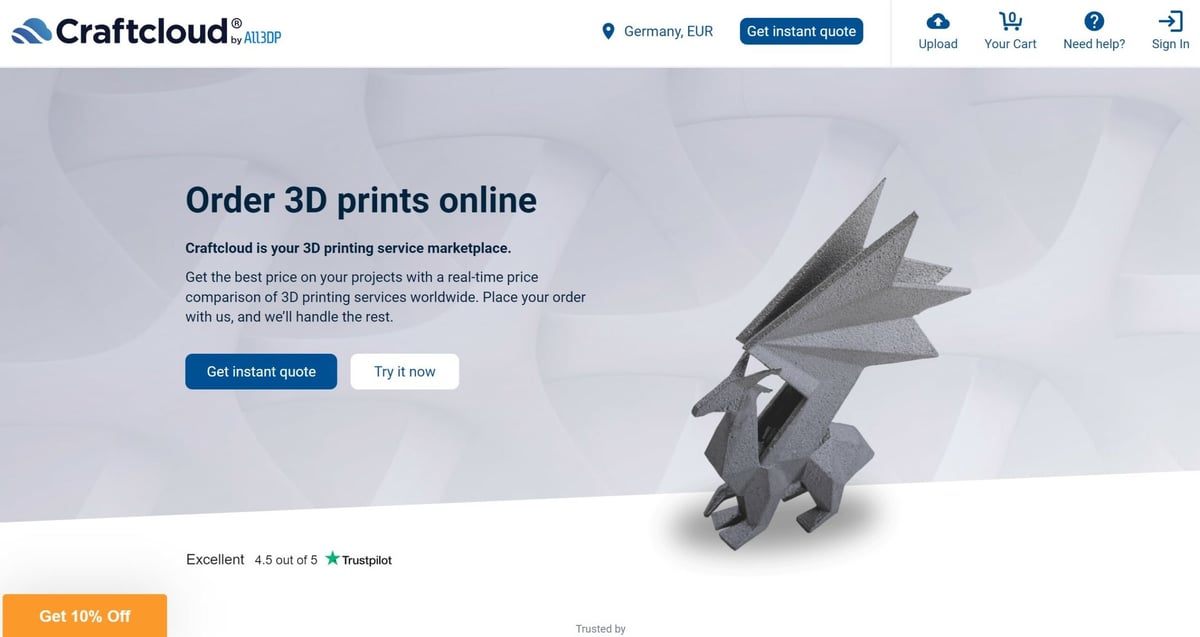 Imagen de: Mercado de impresión 3D: Craftcloud