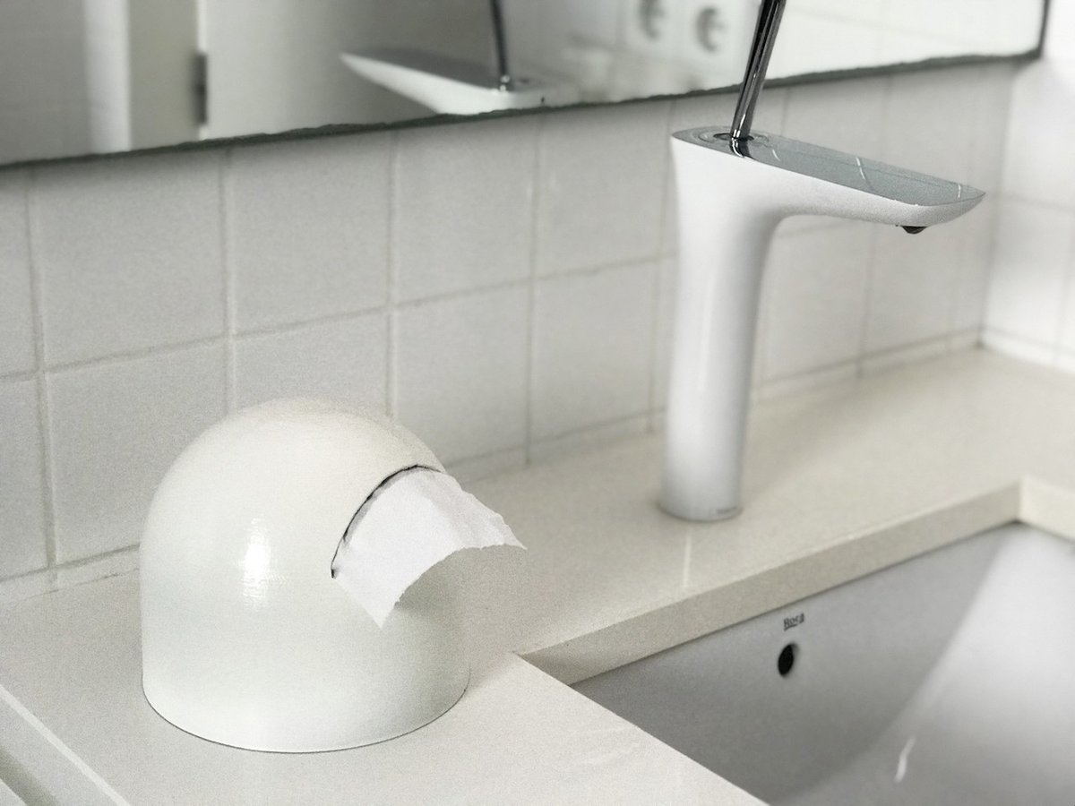 STL file toilet paper holder louis vuitton・3D printer design to