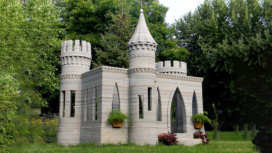 This castle was built with a concrete 3D printer developed by the architect