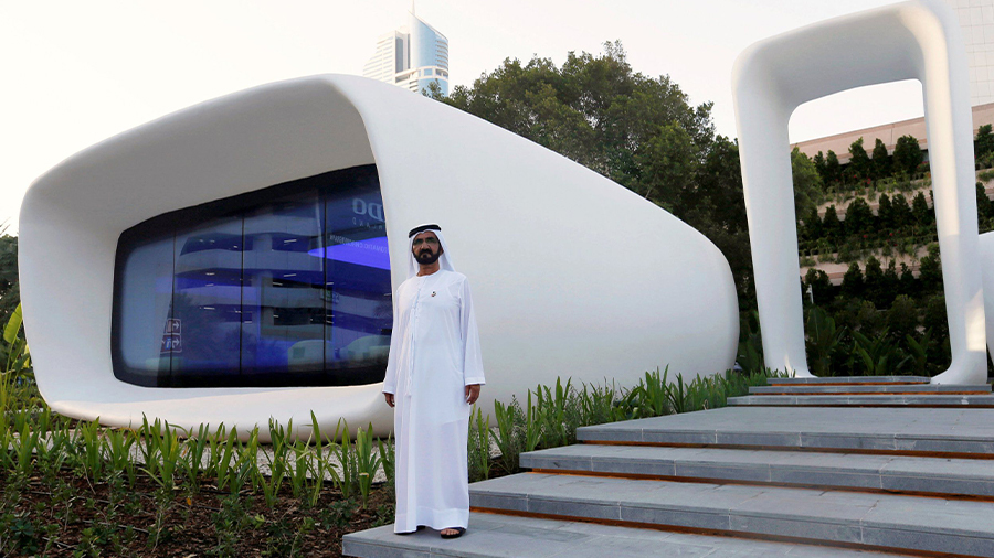 The Office of the Future is a fully functional building that is the headquarters of the Dubai Futures Foundation